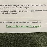 The entire menu IS vegan!!  at A Porta Verde in Santiago De Compostela