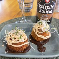 Bombas de patatas   at A Porta Verde in Santiago De Compostela