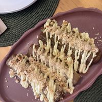 Espárragos encurtidos con veganesa  at A Porta Verde in Santiago De Compostela