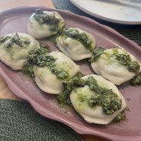 Pasta de algas y calabaza con aceitunas  at A Porta Verde in Santiago De Compostela