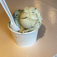 Just peachy, mint chip and chocolate underneath   at KOKOS Ice Cream (West Nash) in Nashville