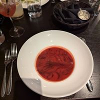 Beet soup (special) at Loondocks in Burlington