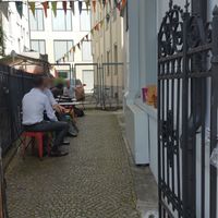 Outdoor seating at Cartel Crazy Burrito Shack in Zurich