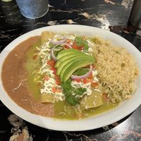 green enchiladas  at Phatties in Escondido