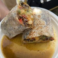 surf and turf from the phatties food truck! ft plate full of salsa  at Phatties in Escondido