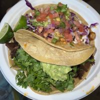 tacos a la carte (shrimp and carne asada)  at Phatties in Escondido