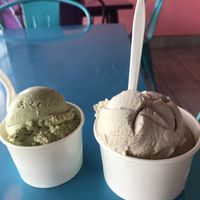Matcha single and Chai with Coffee double at Walia Creamery in Denver