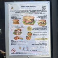 Menu at Honeybee Burger in Los Angeles