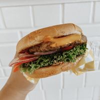 Impossible burger at Honeybee Burger in Los Angeles