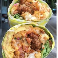 Mega-rito at Honeybee Burger in Los Angeles