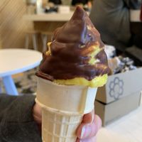 Chocolate dipped cone  at Honeybee Burger in Los Angeles