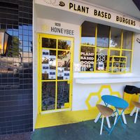 So cute in front at Honeybee Burger in Los Angeles