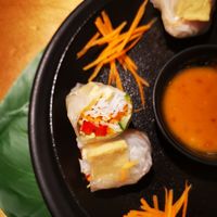 Wrap and roll with tofu. Delish at HUM in Riga