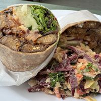 Tempeh Club Wrap with Carrot-Bacon  at Date & Thyme - Help Yourself in Key West