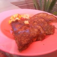 Vegan french toast and a side of fruit at Date & Thyme - Help Yourself in Key West