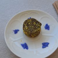 Vegan Puck with kakao and orange flavour at Älskade Traditioner in Stockholm