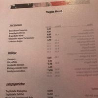 Vegane Karte at Allegro in Guenzburg