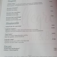 Vegan menu at Allegro in Guenzburg