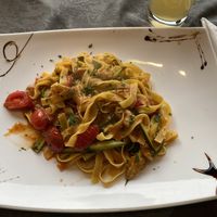 Tagliatelle mit Steinpilz und Zucchini/Kirschtomaten  at Allegro in Guenzburg