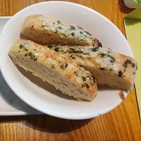 Vegan garlic bread at Harvester Quayside - Mediacityuk in Manchester
