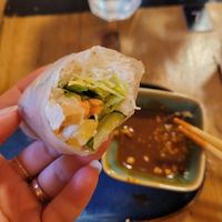 Summer roll with tofu & peanut sauce at Uncle Van - Steingasse in Salzburg