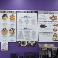So many luscious choices to put your personal touch on your buns at Cinnaholic in Pearland