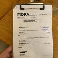 La carte du moment  at Mōpa in Paris