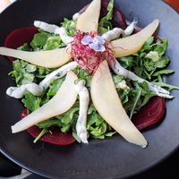 Salad with blue cheese at Mōpa in Paris