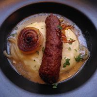 I have since learnt that sausage and mash is actually a French dish at Mōpa in Paris