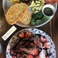 Chocolate pancakes and big breakfast  at Lisica Cafe in Maribyrnong