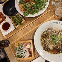 Pepper ramen and tan tan at Uki Green in Warsaw