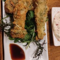 Mushrooms in tempura at Uki Green in Warsaw