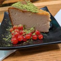 Cashew cheesecake at Uki Green in Warsaw