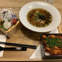 Tokyo next shoyu ramen and mapo tofu  at Uki Green in Warsaw