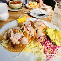 Phish Tacos. Amazing!!!  at Follow Your Heart Market & Cafe in Canoga Park