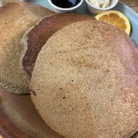 Buckwheat pancakes 😋  at Follow Your Heart Market & Cafe in Canoga Park