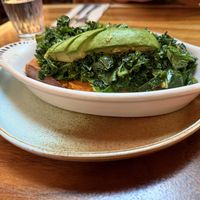 Sweet potato with kale & avocado   at Follow Your Heart Market & Cafe in Canoga Park