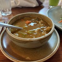 Mushroom Lentil Soupp  at Follow Your Heart Market & Cafe in Canoga Park