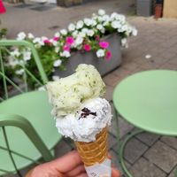 Mojito and straciatella-cocos icecream at Bargello in Luxembourg City