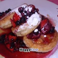 Vegan pancakes at Johnny's in Hayle Cornwall. Best vegan pancakes I have ever had. at Johnny's Cafe in Hayle