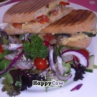 Vegan Panini at Johnny's cafe in Hayle Cornwall. Wow you need to try it. at Johnny's Cafe in Hayle
