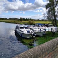 Just outside the front door at The Brampton Mill in Huntingdon