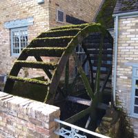 The mill wheel at The Brampton Mill in Huntingdon