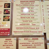 Menu at Guasaca Arepa & Salsa Grill in Durham