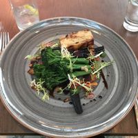 Purple carrot with broccoli and potatoes at Wotton House in Wotton