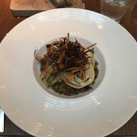 Fennel on harissa lentils  at Wotton House in Wotton