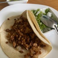 Taco relleno de soja  at Pura vida in Tuxtla Gutierrez