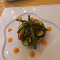 Tartlet with seasonal vegetables at Orto in Gubbio