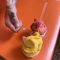 Mango, Lime, Strawberry, Raspberry   at Gelateria Gianni in Bologna