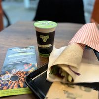 Wrap and Ayran   at Veganland in Moers
